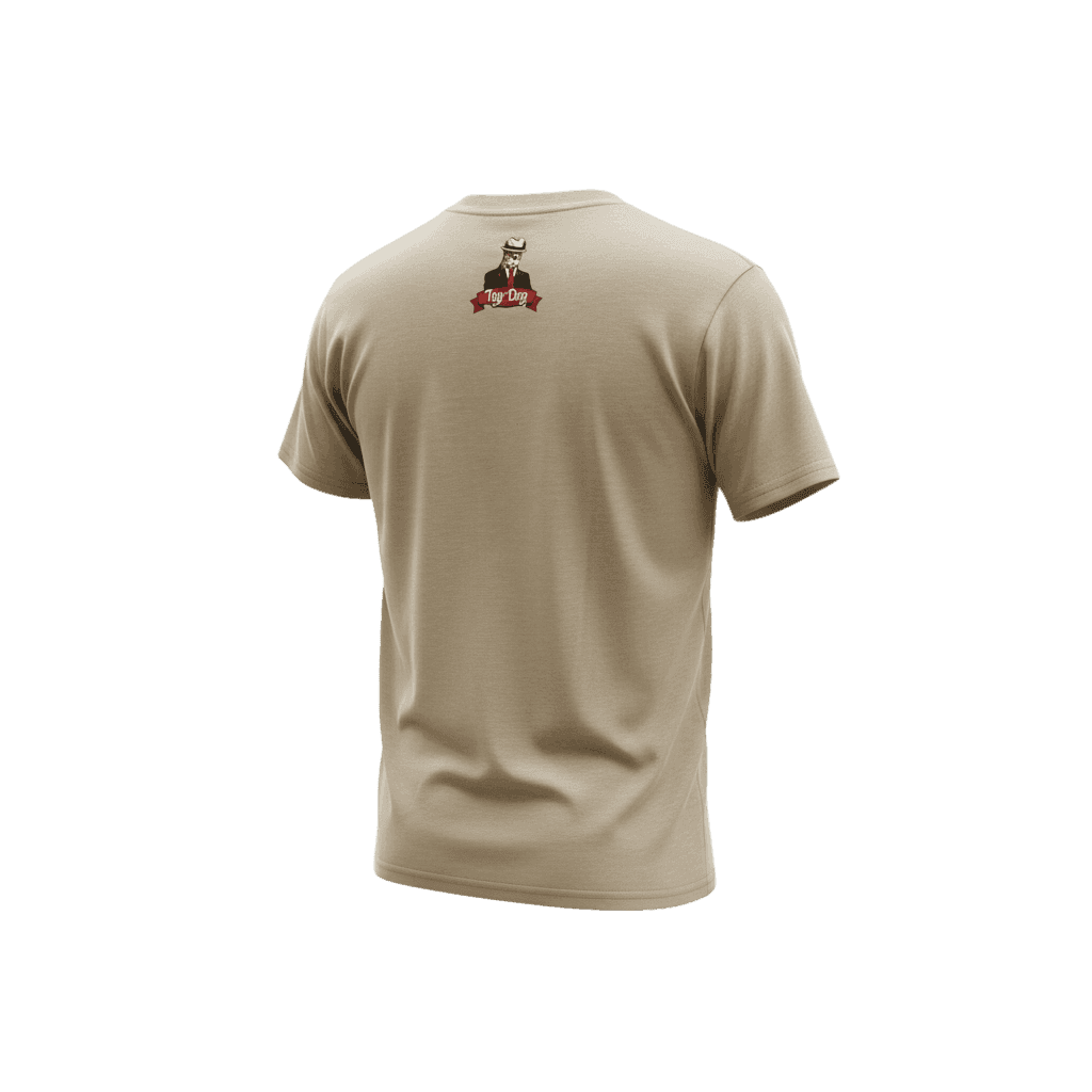 Top Dog T-Shirt — Khaki (Embroidered) — back