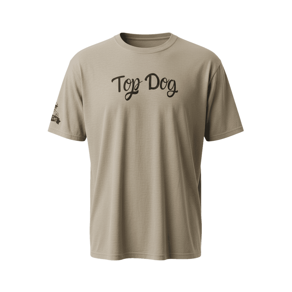 Top Dog T-Shirt — Khaki (Print)